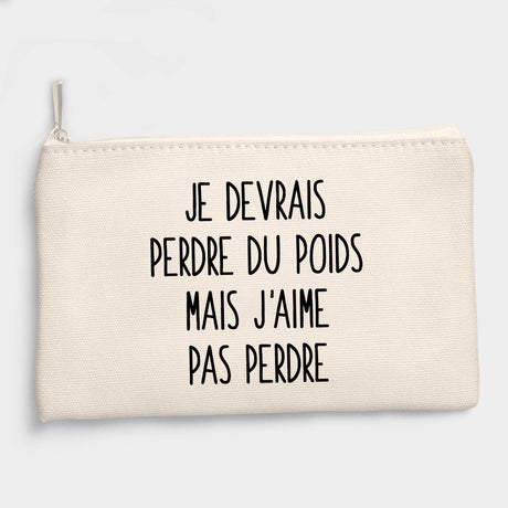 Pochette Je devrais perdre du poids mais j'aime pas perdre Beige