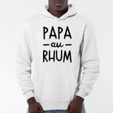 Sweat Capuche Adulte Papa au rhum Blanc