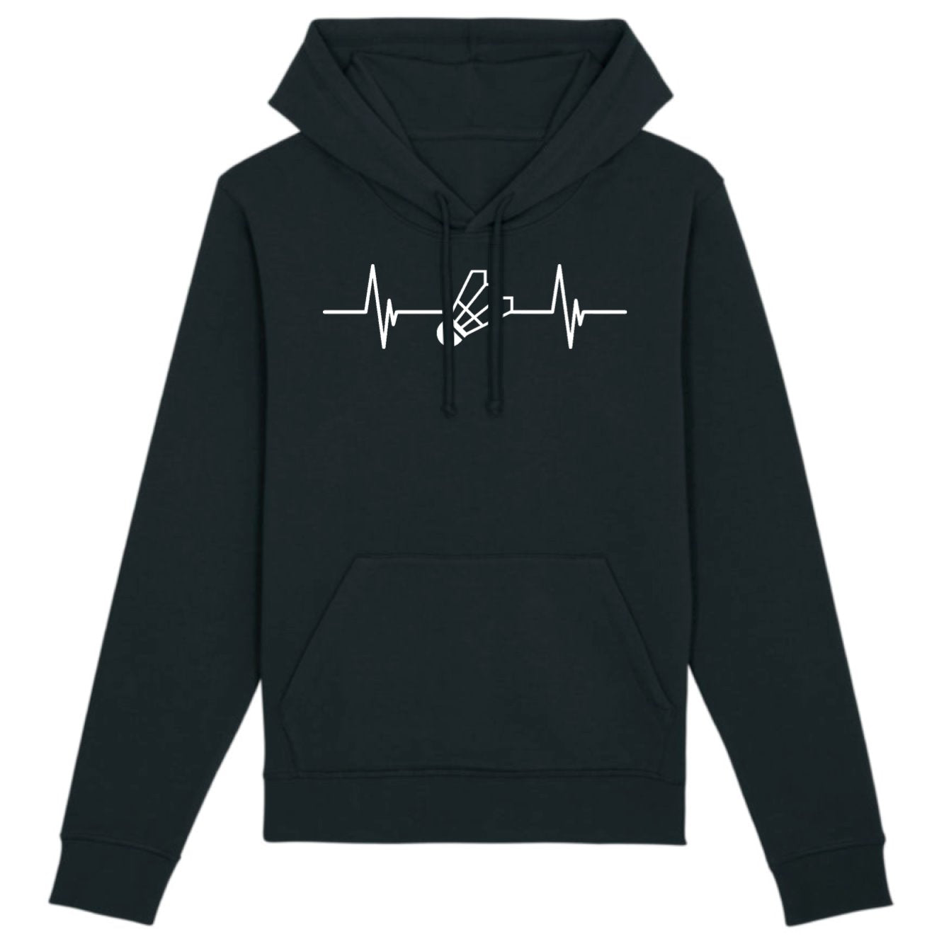 Sweat Capuche Adulte Rythme cardiaque badminton 