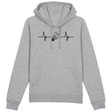 Sweat Capuche Adulte Rythme cardiaque badminton 