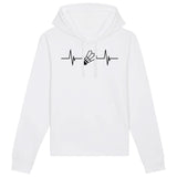 Sweat Capuche Adulte Rythme cardiaque badminton 