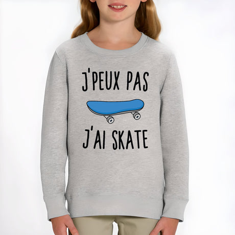 Sweat Enfant J'peux pas j'ai skate Gris