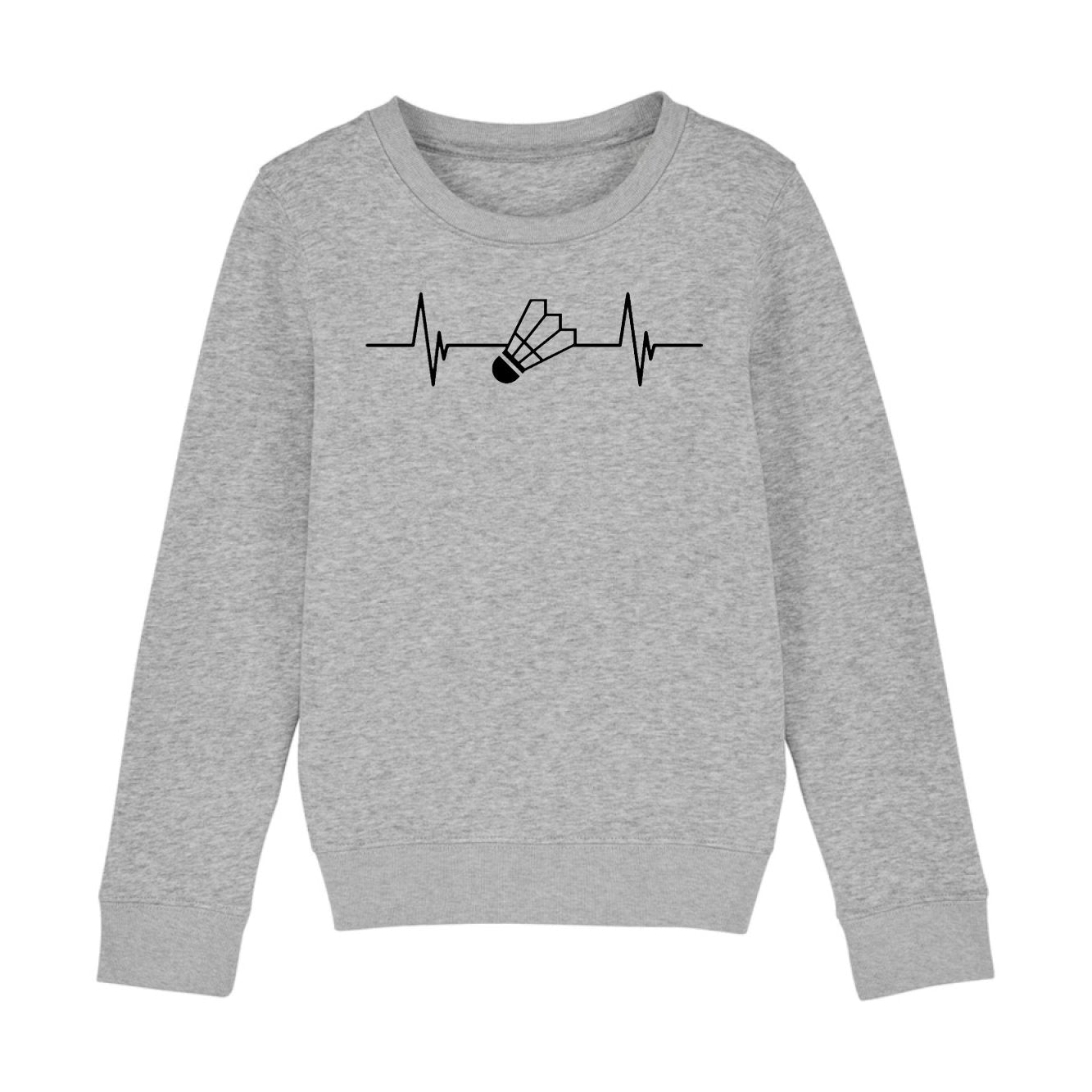 Sweat Enfant Rythme cardiaque badminton 