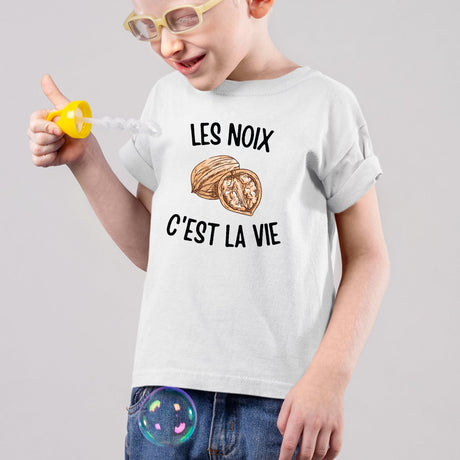 T-Shirt Enfant Les noix c'est la vie Blanc