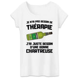 T-Shirt Femme Je n'ai pas besoin de thérapie juste d'une chartreuse 