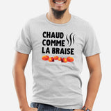 T-Shirt Homme Chaud comme la braise Gris