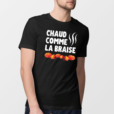 T-Shirt Homme Chaud comme la braise Noir