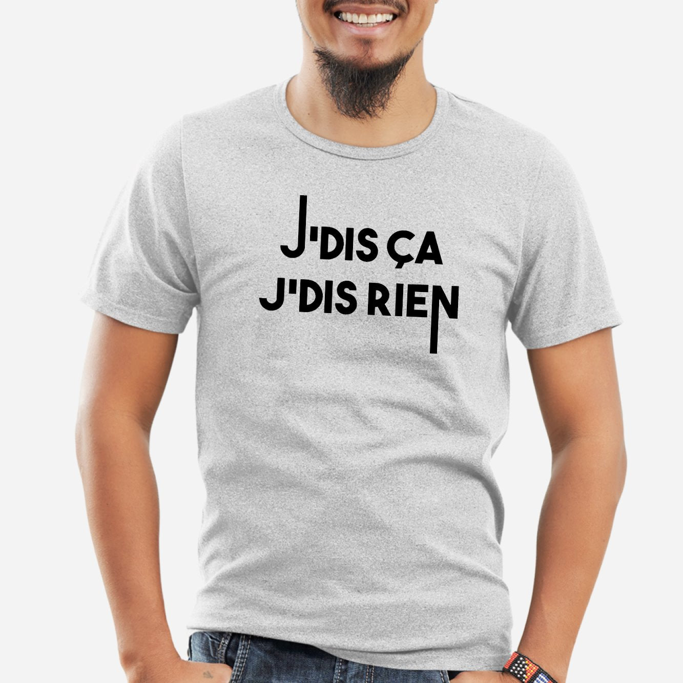 T-Shirt Homme Je dis ça je dis rien Gris