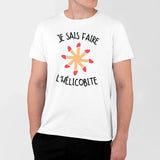 T-Shirt Homme Je sais faire l'hélicobite Blanc