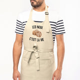 Tablier Les noix c'est la vie Beige