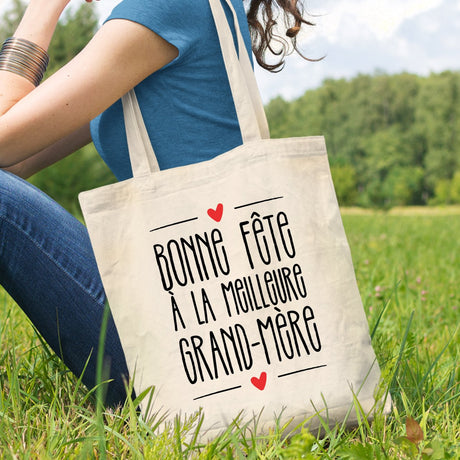 Tote bag Bonne fête à la meilleure grand-mère Beige