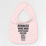 Bavoir Bébé Avancez vers la perfection Rose