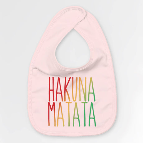 Bavoir Bébé Hakuna Matata Rose