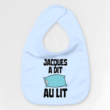 Bavoir Bébé Jacques a dit au lit Bleu