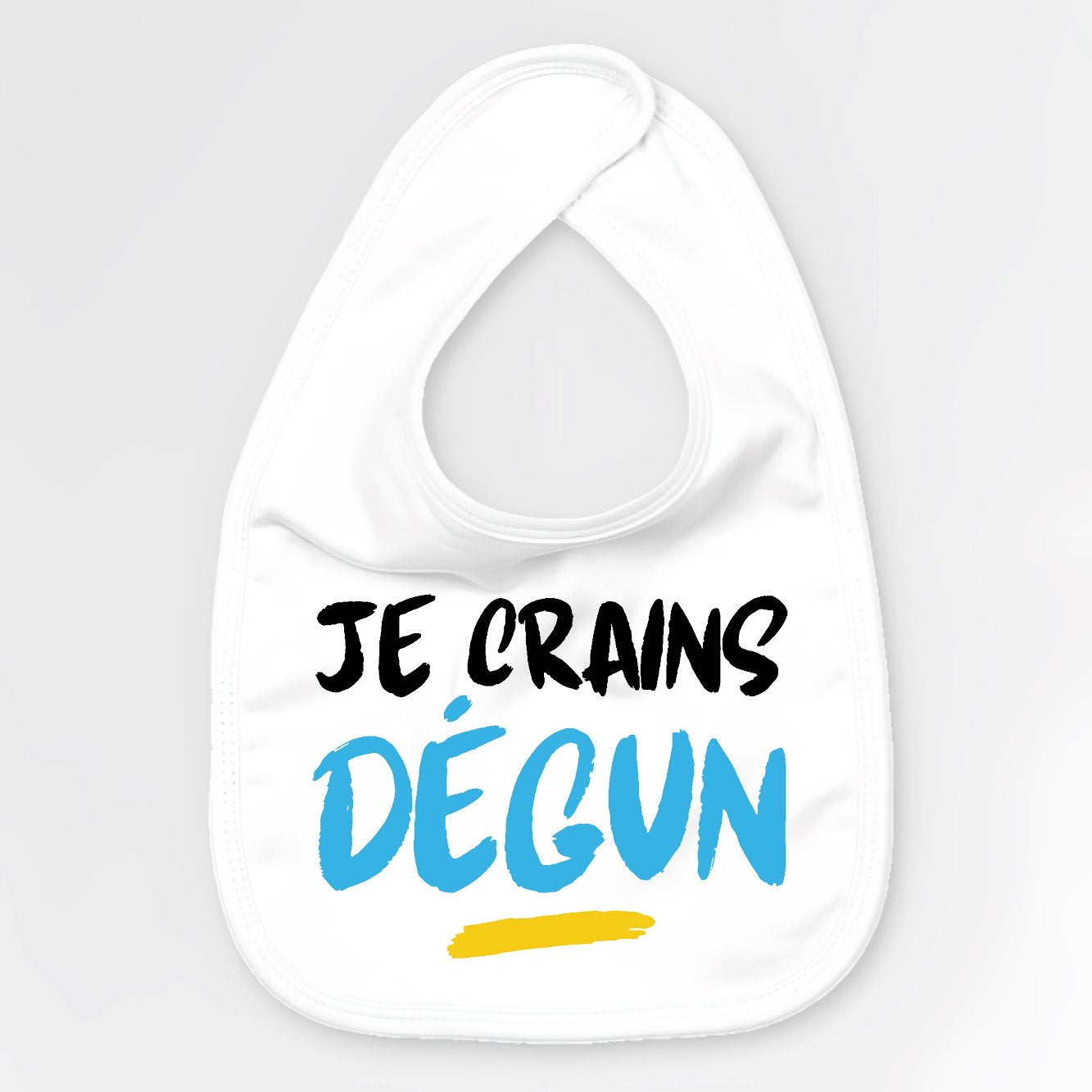 Bavoir Bébé Je crains dégun Blanc