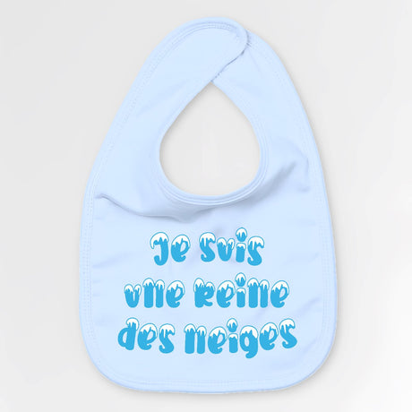 Bavoir Bébé Je suis une reine des neiges Bleu