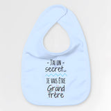 Bavoir Bébé Je vais être grand frère Bleu