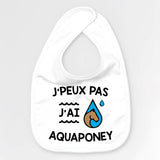 Bavoir Bébé J'peux pas j'ai aquaponey Blanc