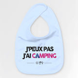 Bavoir Bébé J'peux pas j'ai camping Bleu