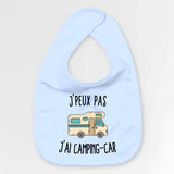 Bavoir Bébé J'peux pas j'ai camping-car Bleu