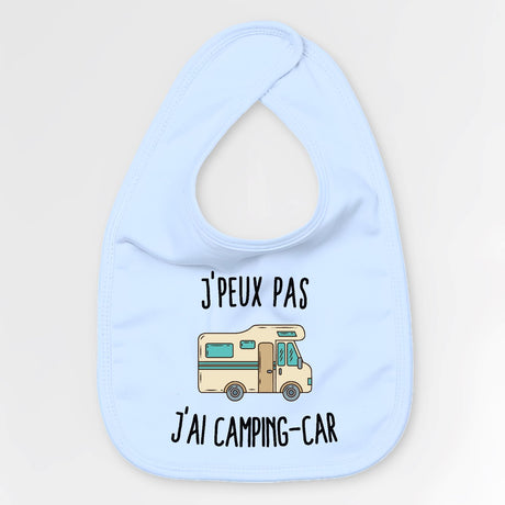 Bavoir Bébé J'peux pas j'ai camping-car Bleu