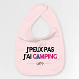 Bavoir Bébé J'peux pas j'ai camping Rose