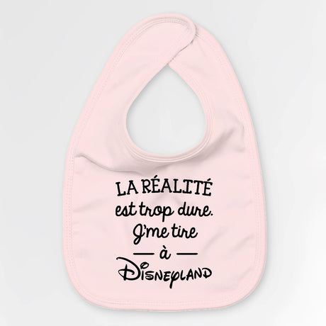 Bavoir Bébé La réalité est trop dure Rose