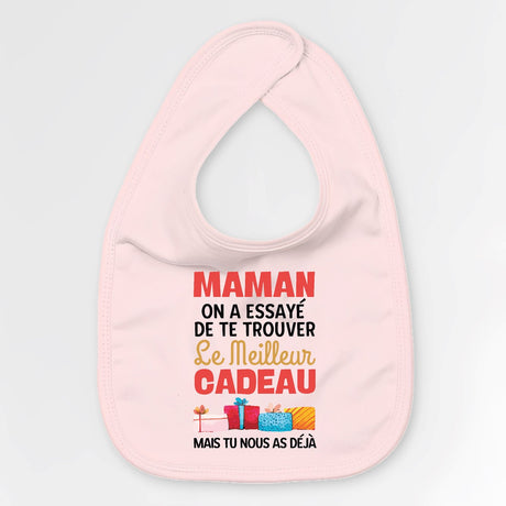 Bavoir Bébé Le meilleur cadeau pour maman Rose