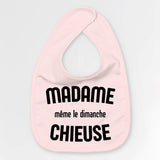 Bavoir Bébé Madame chieuse Rose