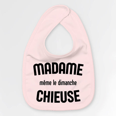 Bavoir Bébé Madame chieuse Rose