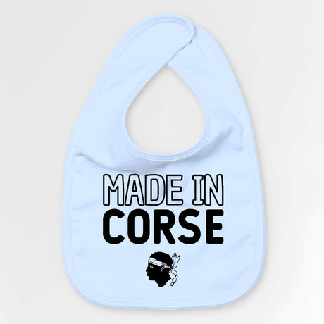 Bavoir Bébé Made in Corse Bleu