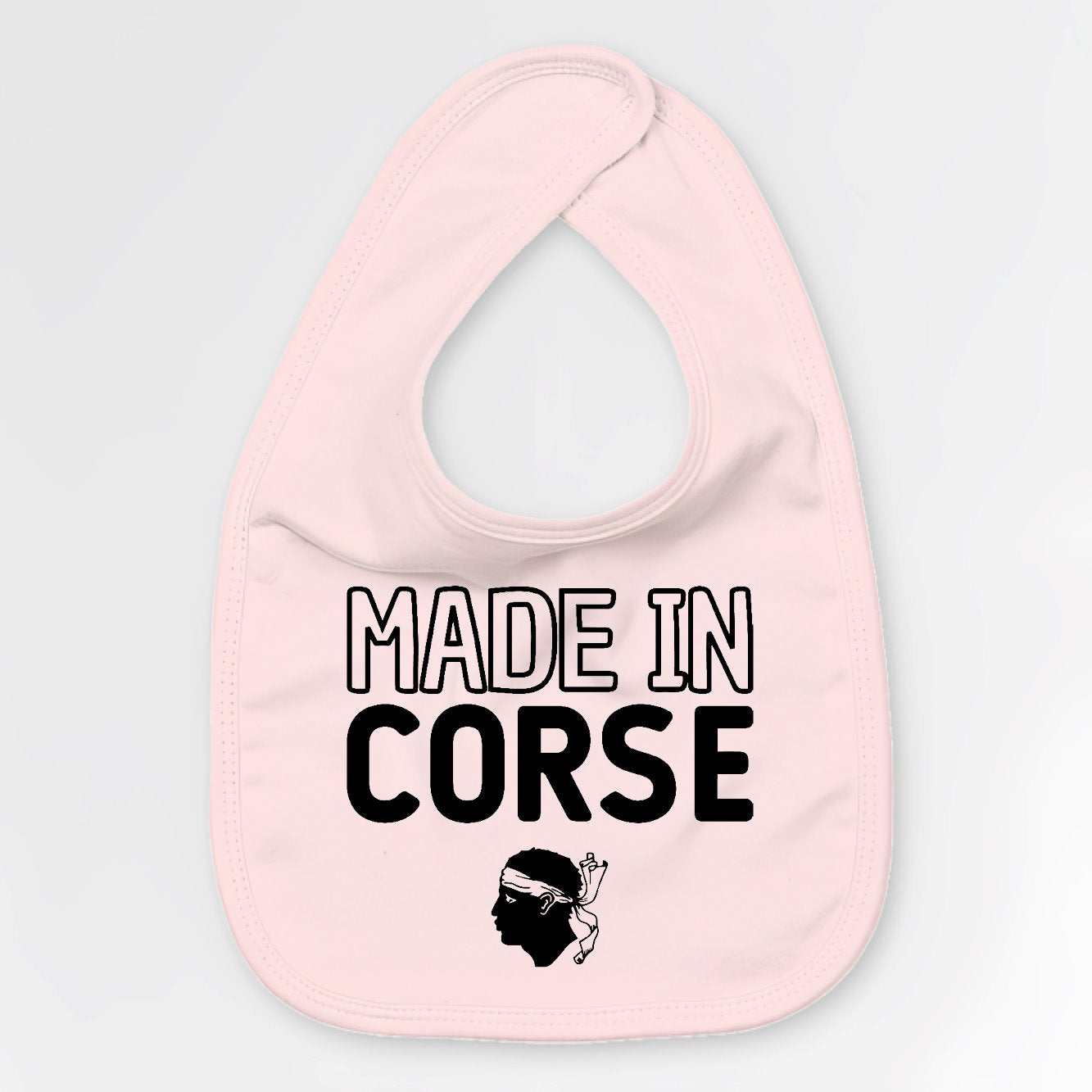 Bavoir Bébé Made in Corse Rose