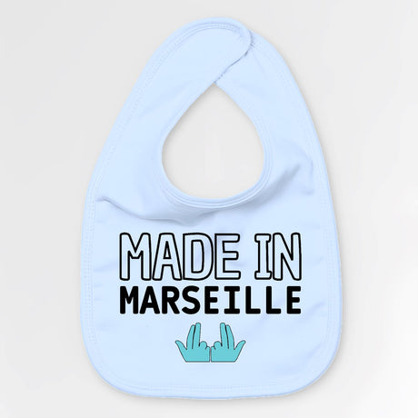 Bavoir Bébé Made in Marseille Bleu