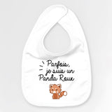 Bavoir Bébé Panda roux Blanc