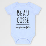 Body Bébé Beau gosse de père en fils Bleu