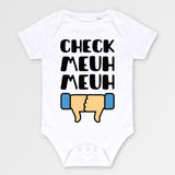 Body Bébé Check meuh meuh Blanc