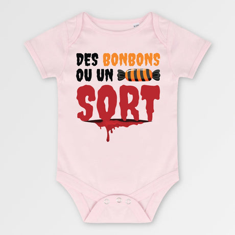 Body Bébé Des bonbons ou un sort Rose