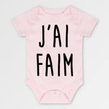 Body Bébé J'ai faim Rose