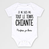 Body Bébé Je ne suis pas chiante Blanc