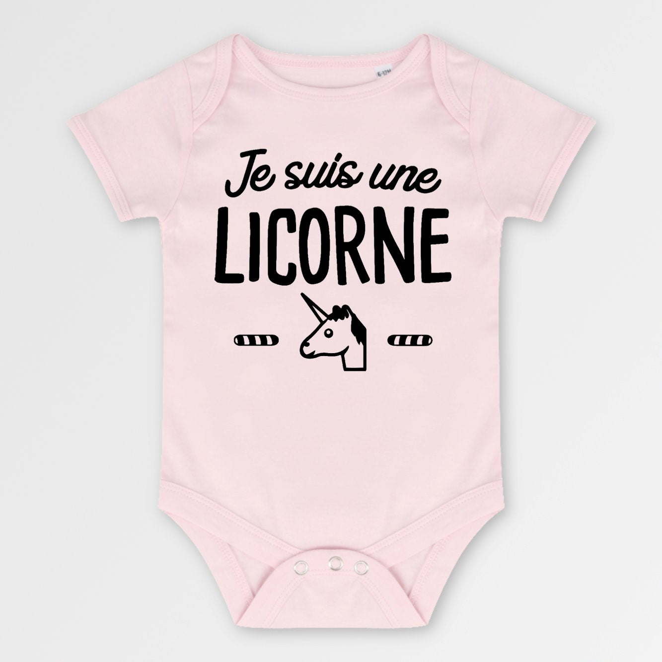 Body Bébé Je suis une licorne Rose