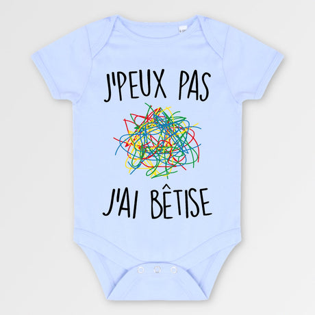 Body Bébé J'peux pas j'ai bêtise Bleu