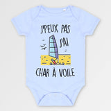 Body Bébé J'peux pas j'ai char à voile Bleu