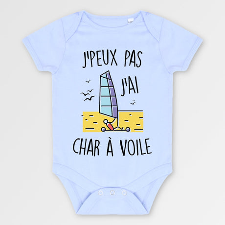 Body Bébé J'peux pas j'ai char à voile Bleu