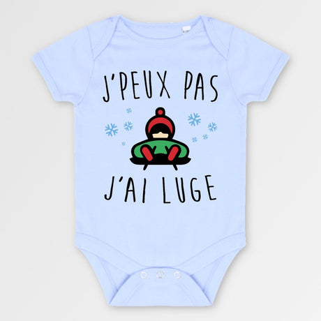 Body Bébé J'peux pas j'ai luge Bleu