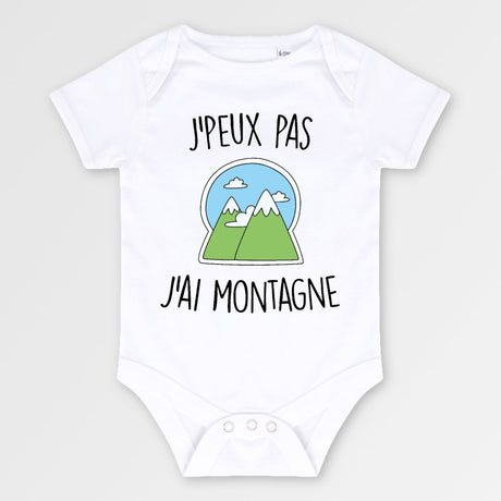 Body Bébé J'peux pas j'ai montagne Blanc