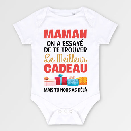 Body Bébé Le meilleur cadeau pour maman Blanc