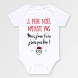 Body Bébé Le père noël n'existe pas Blanc