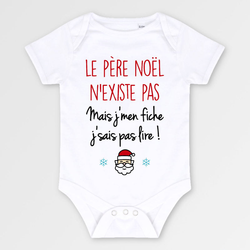 Body Bébé Le père noël n'existe pas Blanc