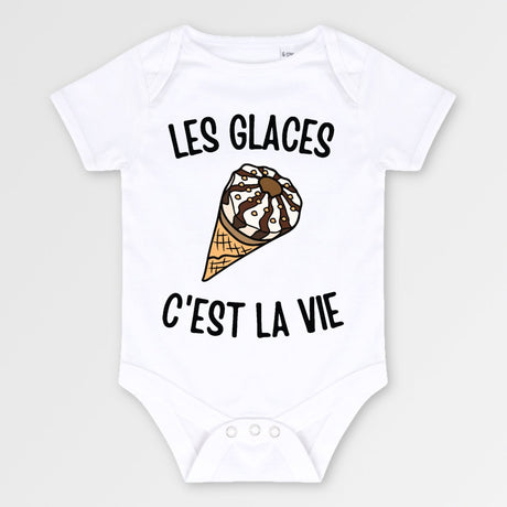 Body Bébé Les glaces c'est la vie Blanc