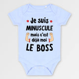 Body Bébé Minuscule mais déjà le boss Bleu